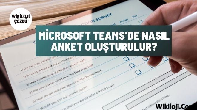Microsoft Teams’de Nasıl Anket Oluşturulur?