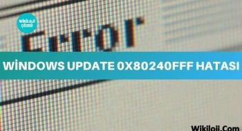 Windows Update 0x80240fff Hatası Çözümü
